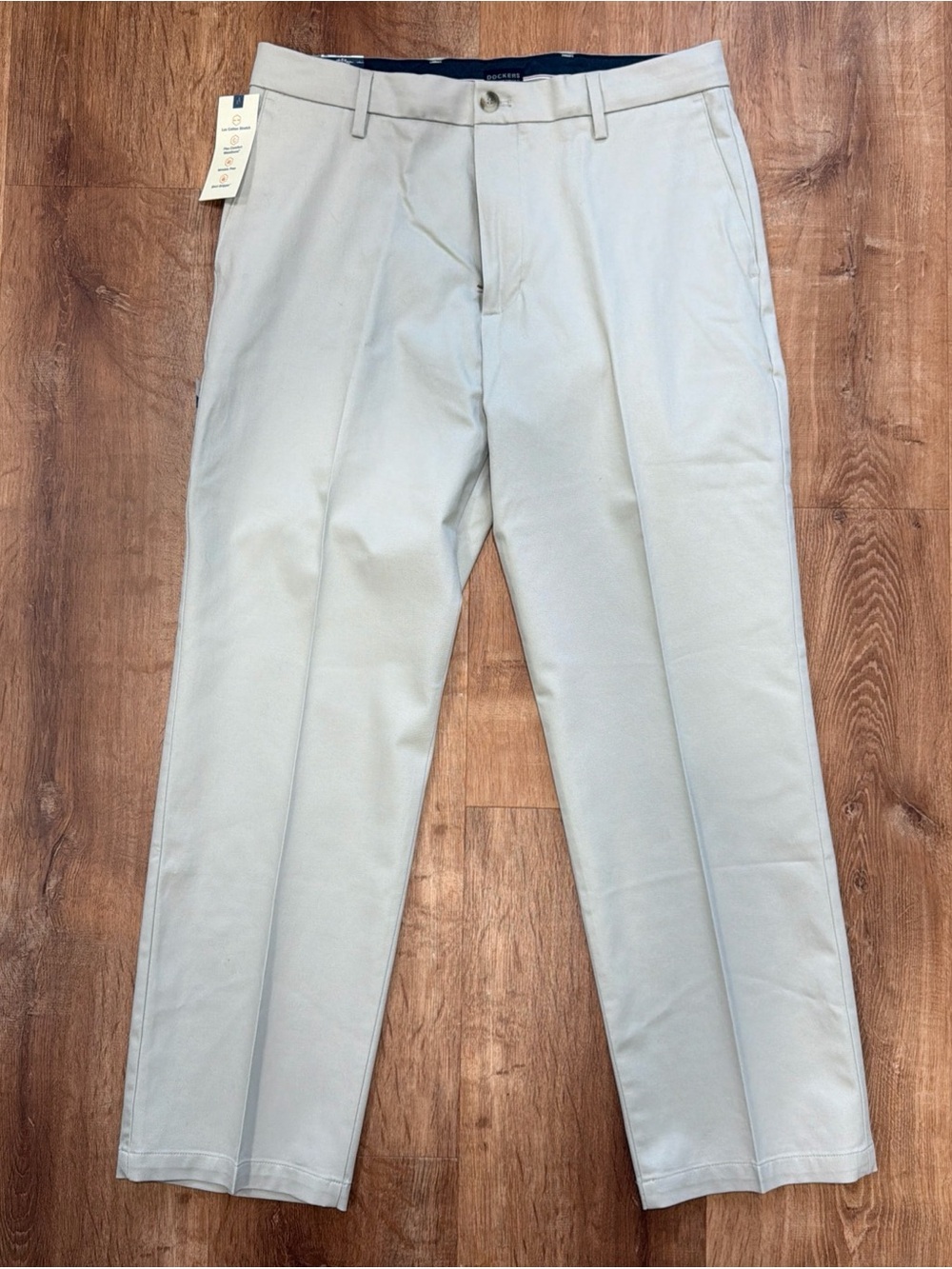 Dockers Signature Khaki Mens 34x30 Classic Fit Pants Lux Cotton Stretch Gripper